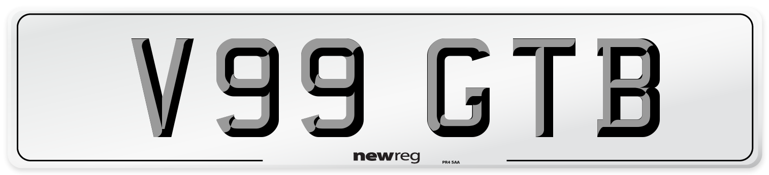 V99 GTB Number Plate from New Reg
